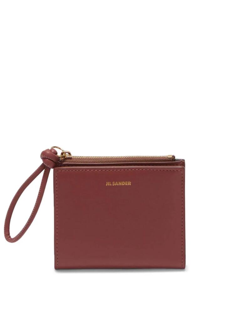 Jil Sander mini Giro leather wallet - Red Cover