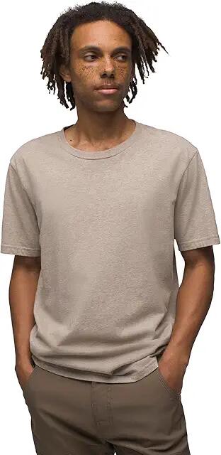 Prana prAna(r) Crew T-Shirt Standard Fit (Dark Khaki Heather) Men's Clothing Cover