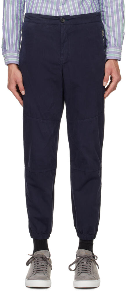 PS by Paul Smith Navy Paneled Trousers Cover