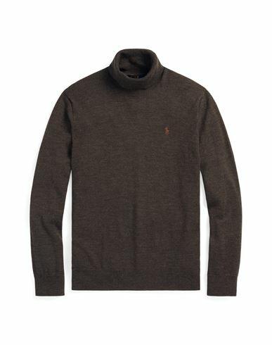 Polo Ralph Lauren Washable Wool Turtleneck Sweater Man Turtleneck Dark brown Wool Cover