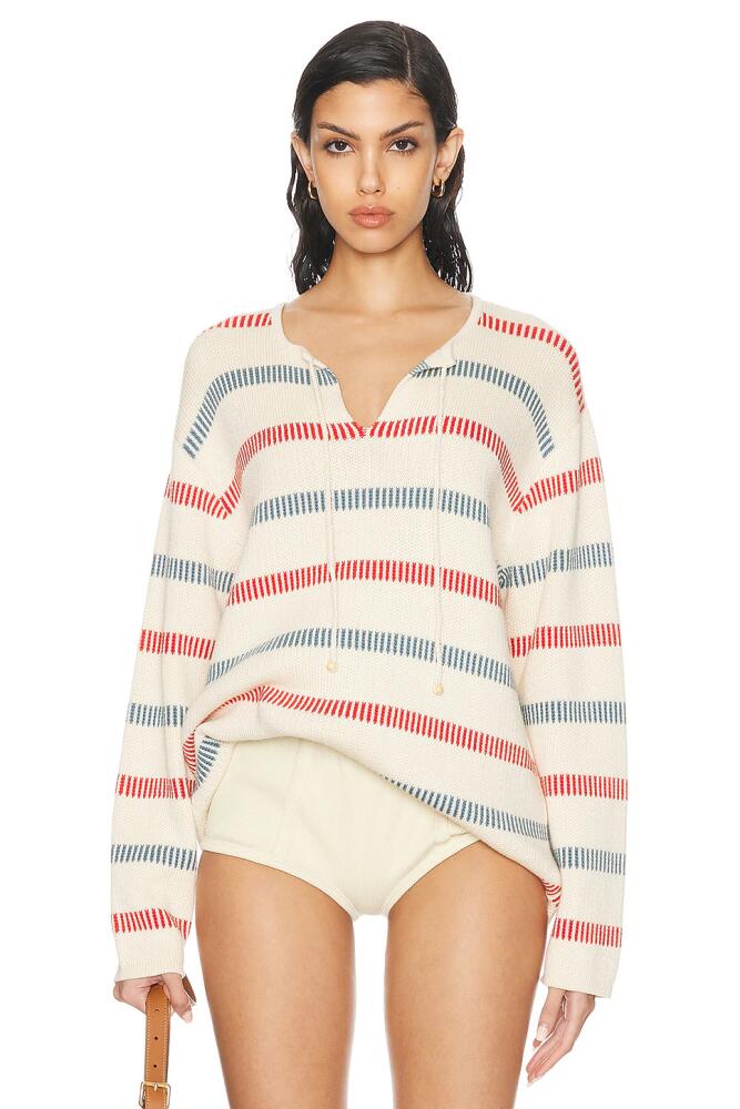 BODE Bay Stripe Sweater in Cream Cover