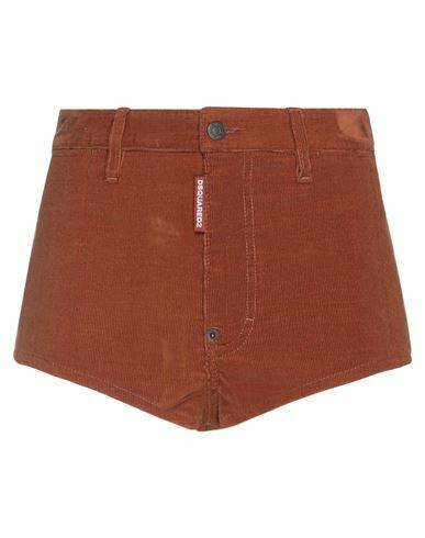 Dsquared2 Woman Shorts & Bermuda Shorts Rust Cotton, Elastane Cover