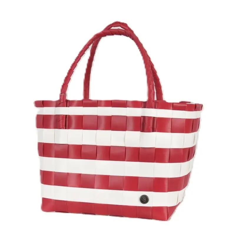 Handed By Paris Spirit Recycled Tote Bags in Crimson/white Cover