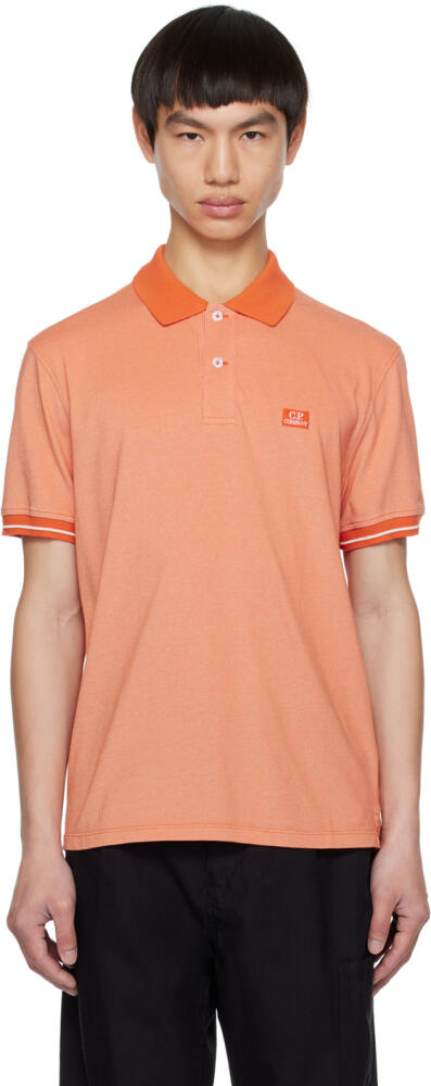 C.P. Company Orange Garment-Dyed Polo Cover