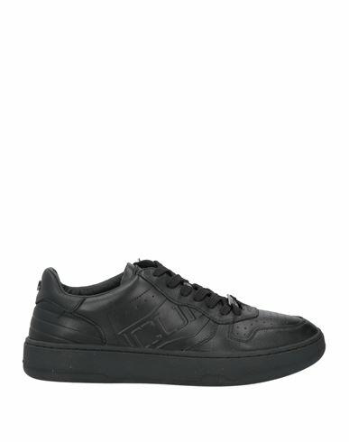 Cult Man Sneakers Black Leather Cover