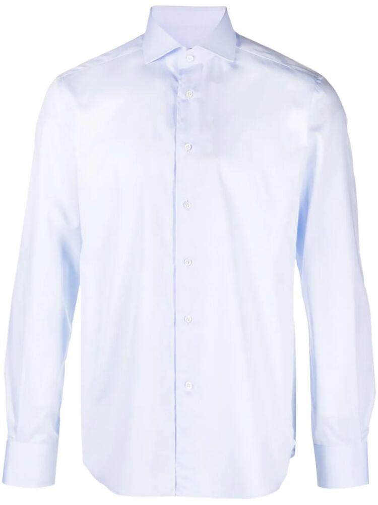 Corneliani long-sleeve cotton shirt - Blue Cover