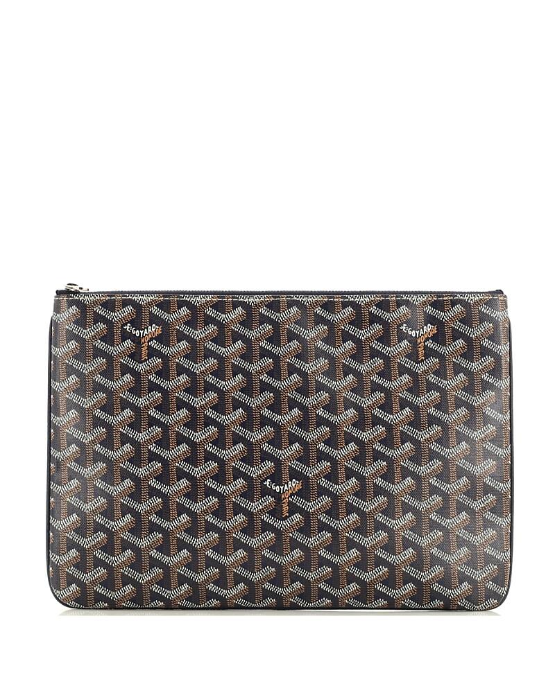 Pre-Owned Goyard Mm Senat Zip Pouch Coated Canvas Cover