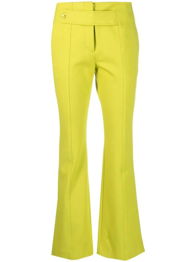 Dorothee Schumacher flared-leg button-detail trousers - Green Cover