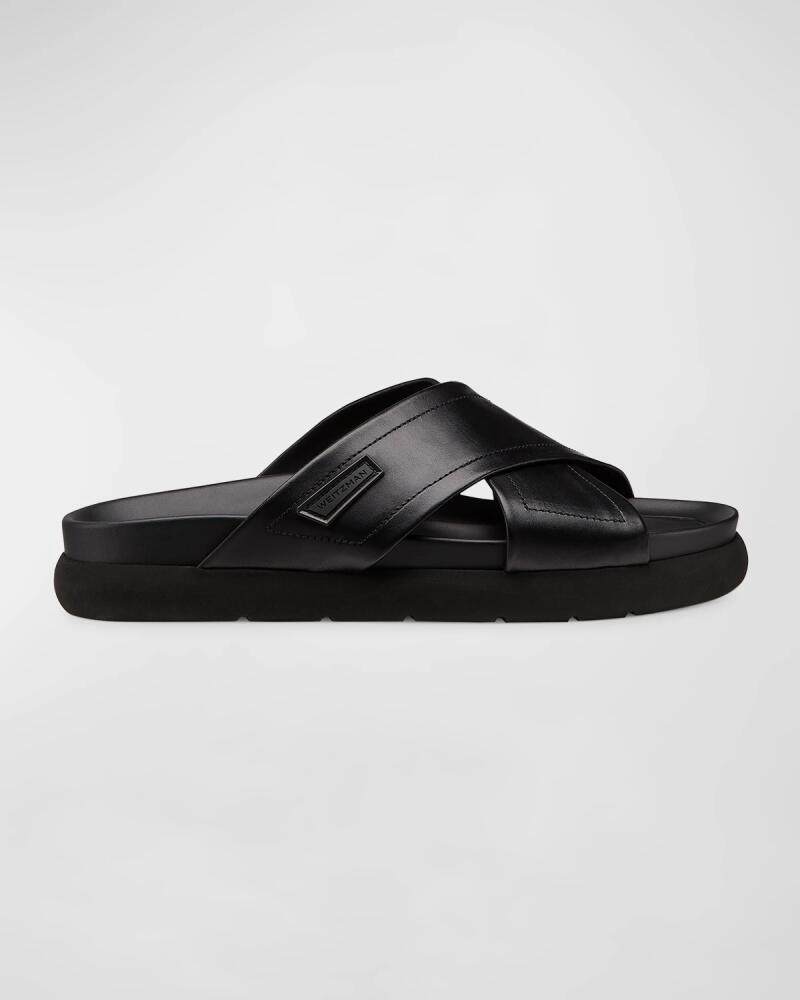 Stuart Weitzman Men's Flex Leather Sport Slide Sandals Cover