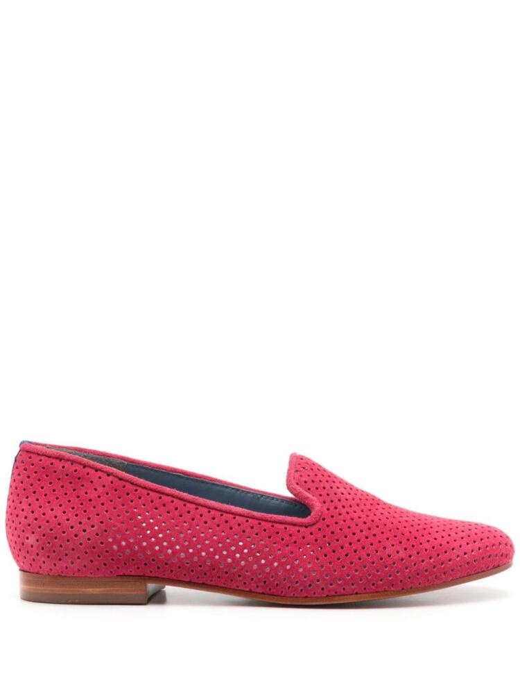 Blue Bird Shoes Saudade perforated suede loafers - Pink Cover