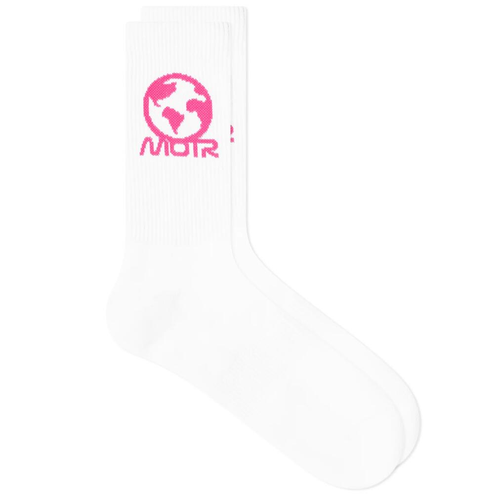 Members of the Rage Men's Socks in Optic White/Hot Pink Cover