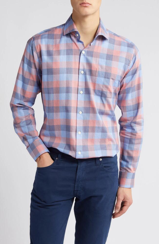 Peter Millar Boothbay Check Button-Up Shirt in Navy Cover