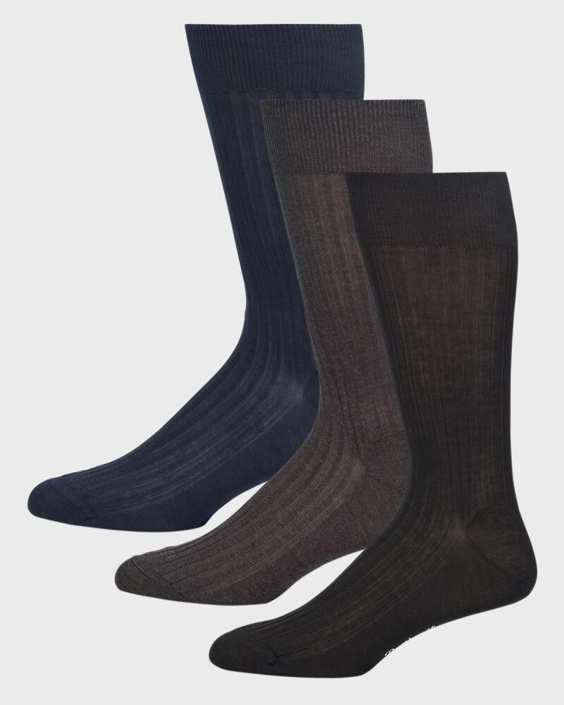 Pantherella Men's Danvers Fil d'Ecosse 3-Pack Crew Socks Cover