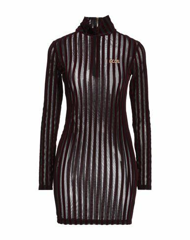 Gcds Woman Mini dress Burgundy Polyamide, Elastane Cover