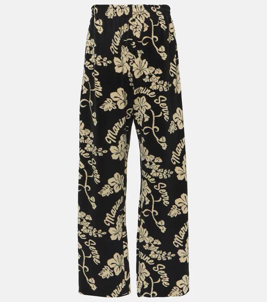 Marine Serre Floral jacquard sweatpants Cover