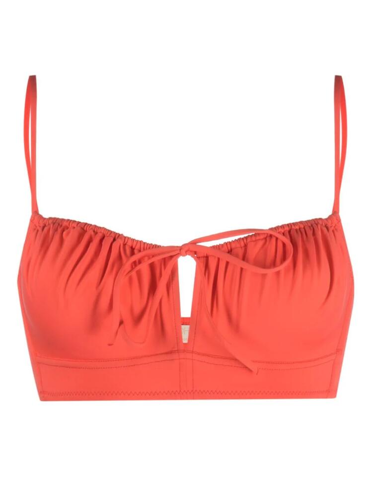 Ulla Johnson Deia ruched bikini top - Orange Cover