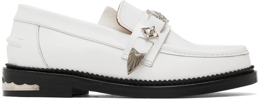 Toga Pulla White Metal Loafers Cover