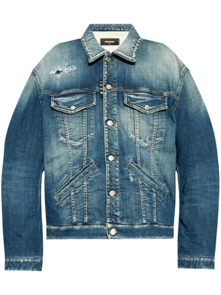 DSQUARED2 distressed denim jacket - Blue Cover