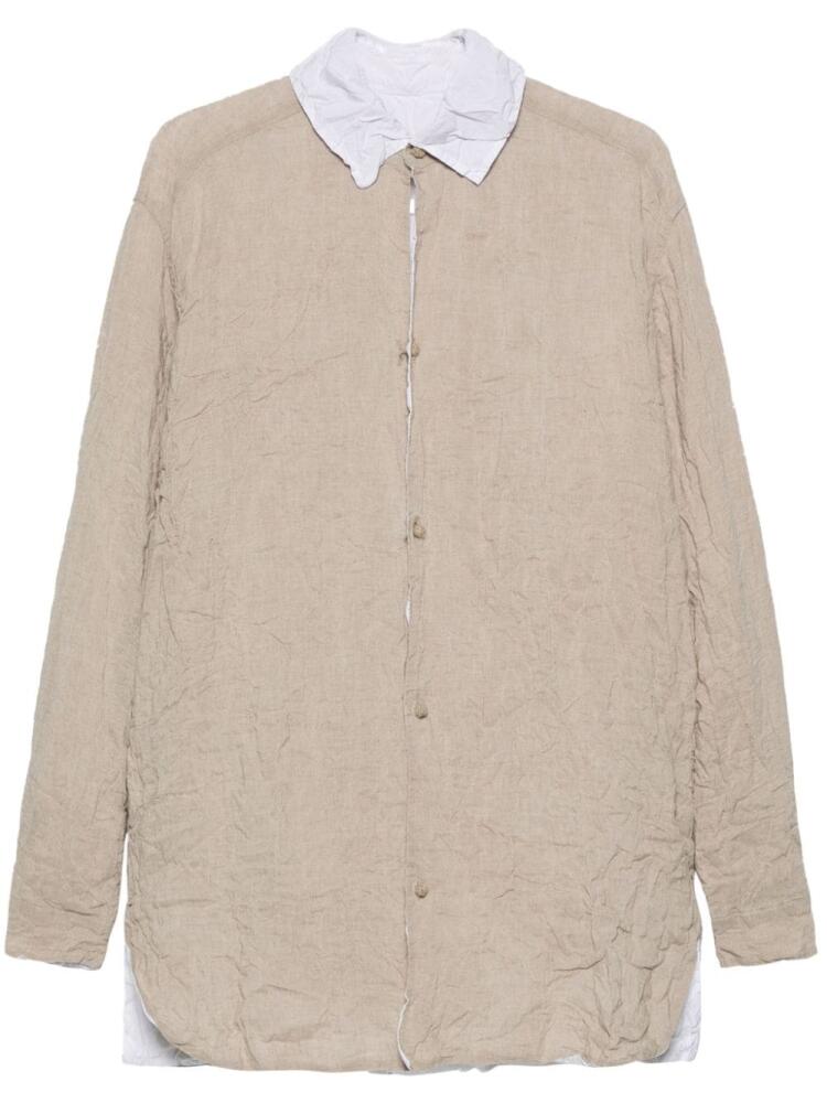 Daniela Gregis textured-finish linen shirt - Neutrals Cover