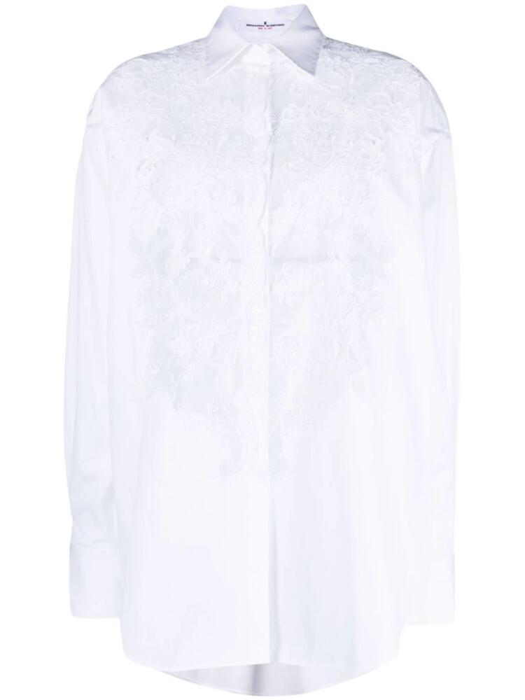 Ermanno Scervino lace-pattern cotton shirt - White Cover