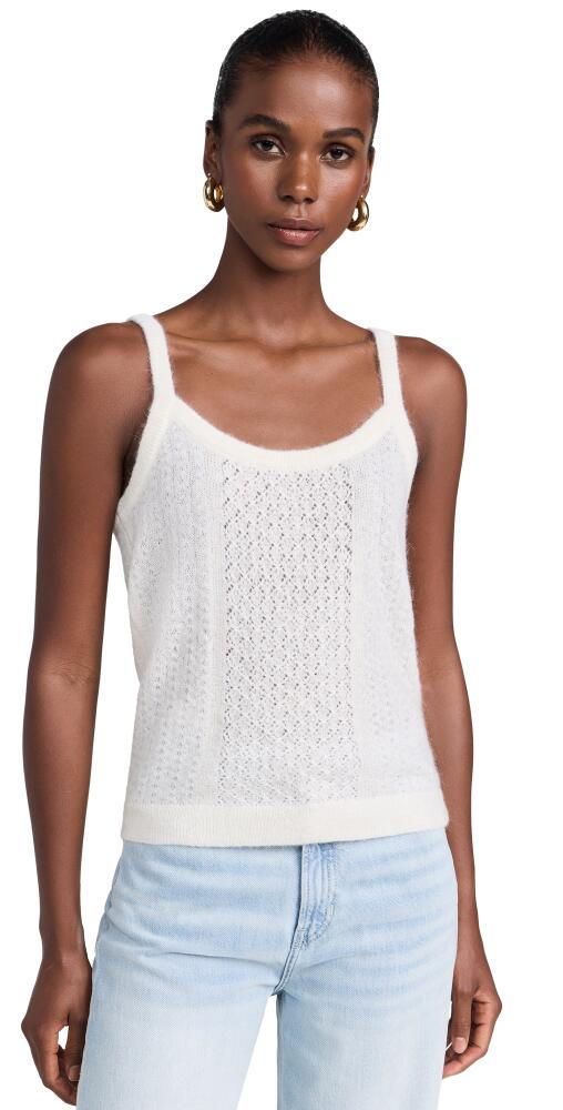 ATM Anthony Thomas Melillo Wool Blend Mixed Stitch Tank Chalk Cover