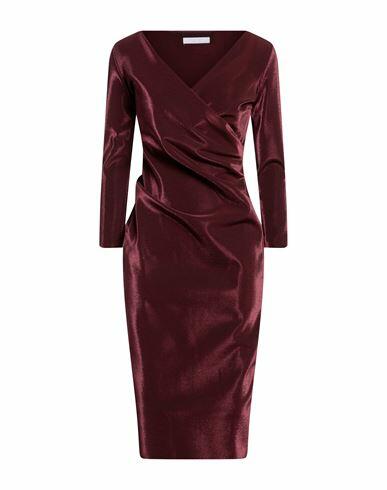 Chiara Boni La Petite Robe Woman Midi dress Burgundy Polyamide, Elastane Cover