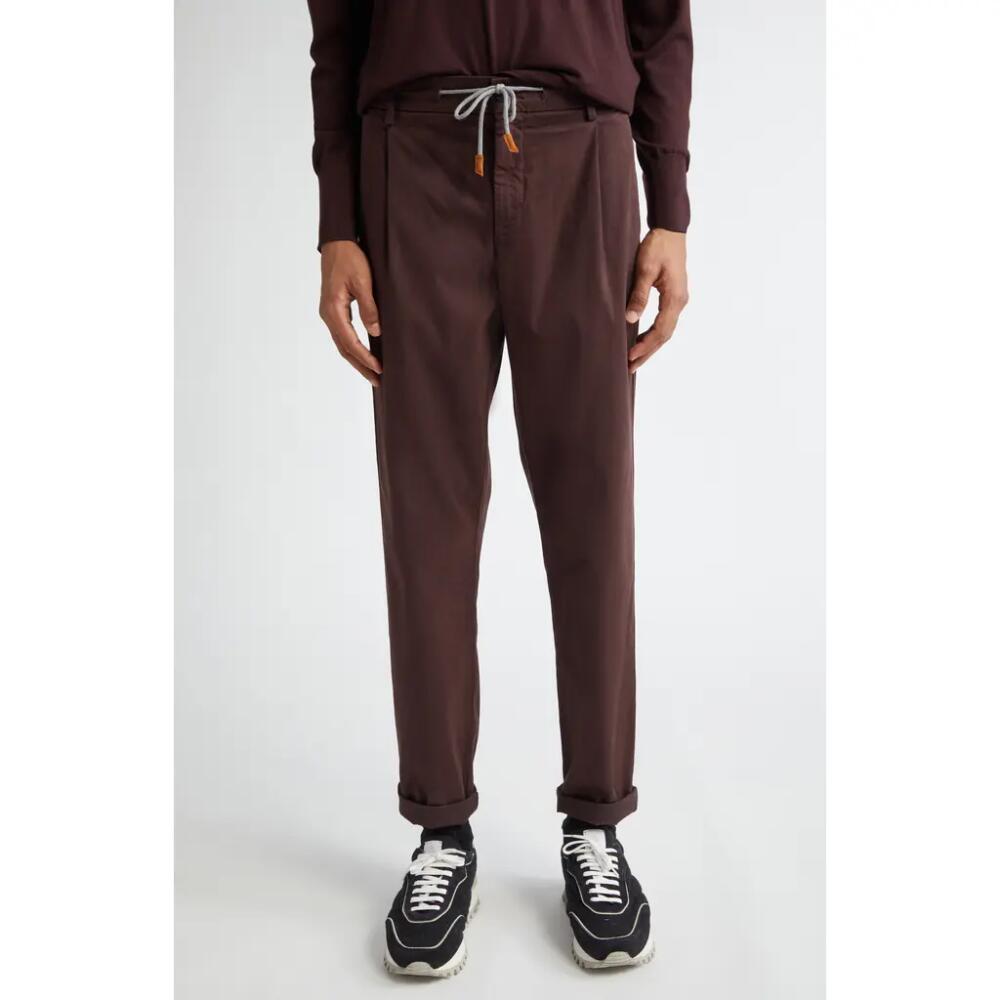 Eleventy Stretch Cotton Joggers in Barolo Cover