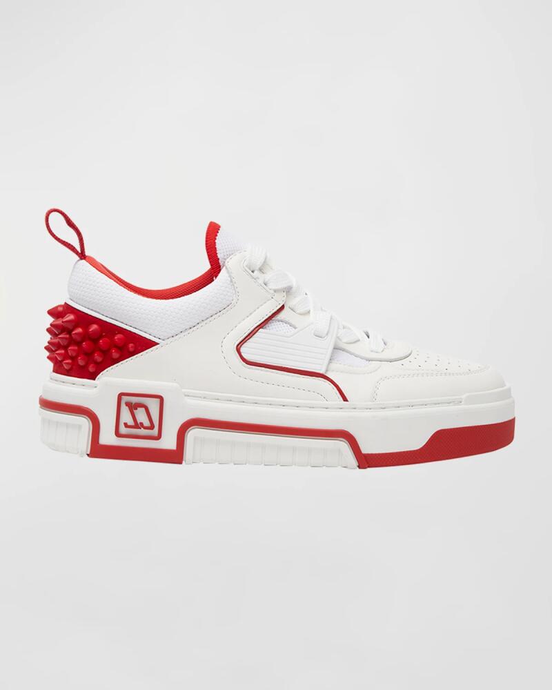 Christian Louboutin Astroloubi Donna Red Sole Leather Low-Top Sneakers Cover