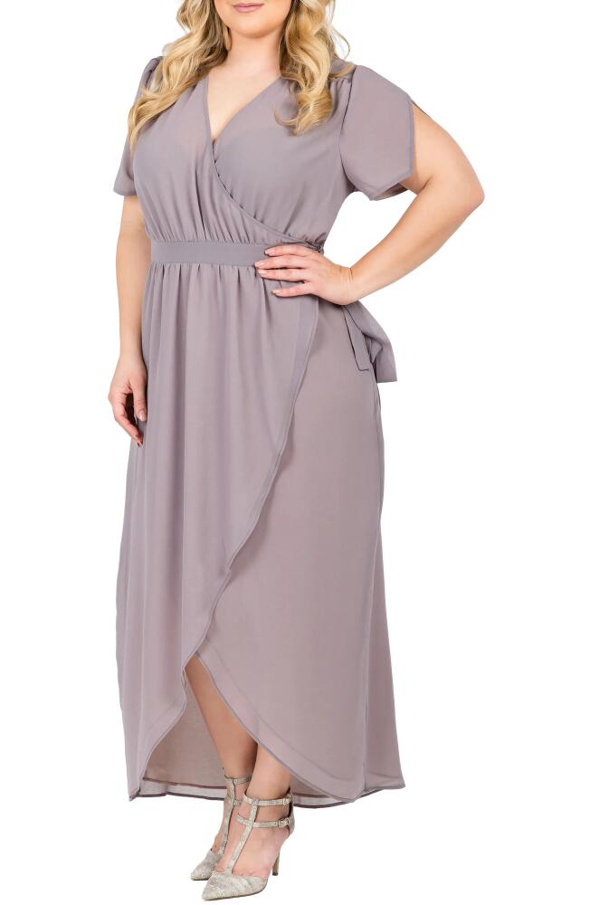 Standards & Practices Robin Wrap Maxi Dress in Storm Grey Cover