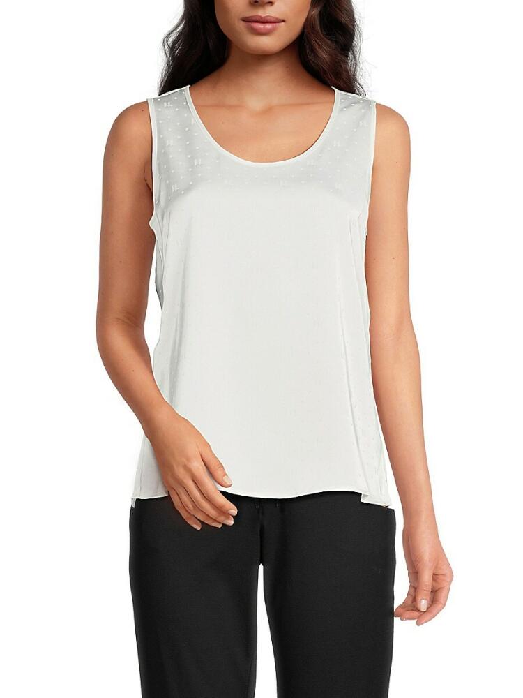 Karl Lagerfeld Paris Women's Scoopneck Tank Top - Soft White Cover