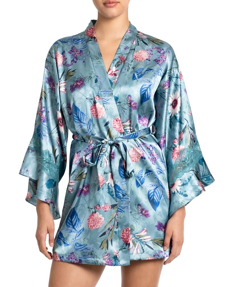 In Bloom by Jonquil Satin Lace Trim Wrap Robe Cover