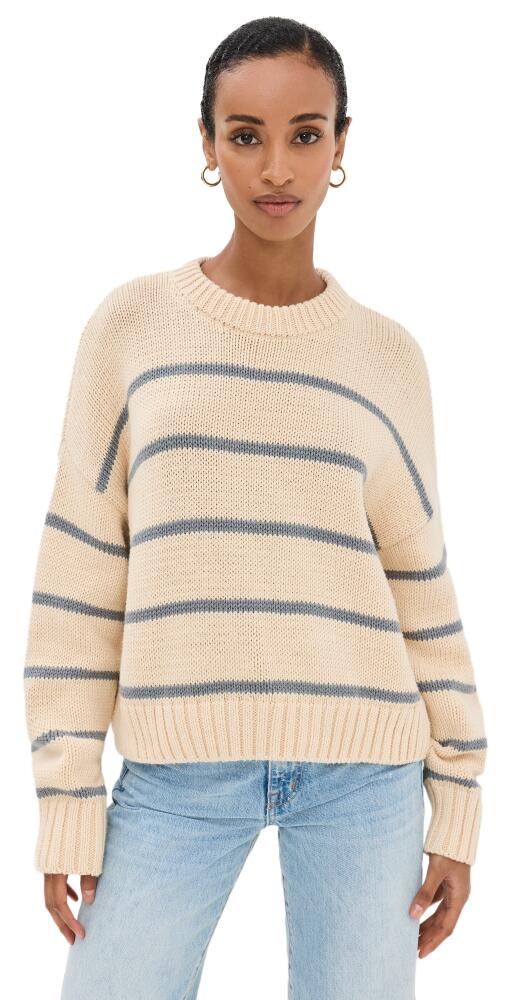 Jenni Kayne Chloe Crewneck Cream/Dusty Blue Stripe Cover