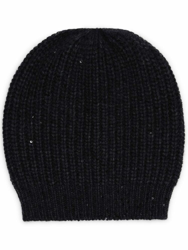 Brunello Cucinelli chunky knit beanie - Black Cover