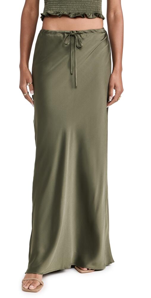 WAYF Drawstring Skirt Olive Cover