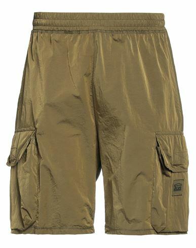 Aries Man Shorts & Bermuda Shorts Military green Cotton Cover