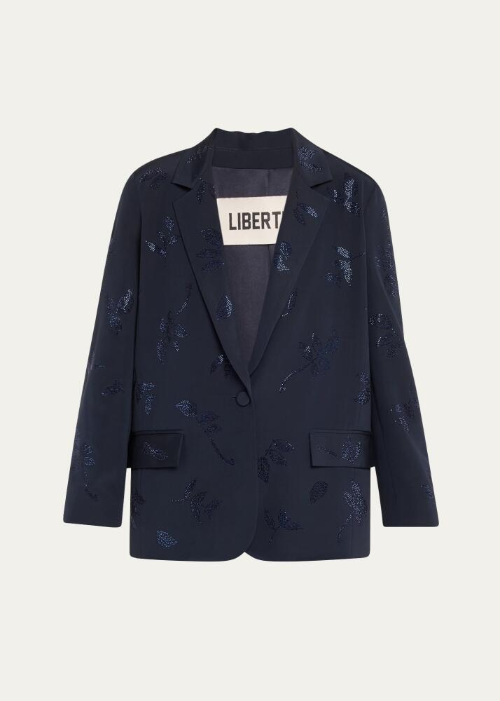 Libertine Kind Of Blue Crystal Floral Long Jacket Cover