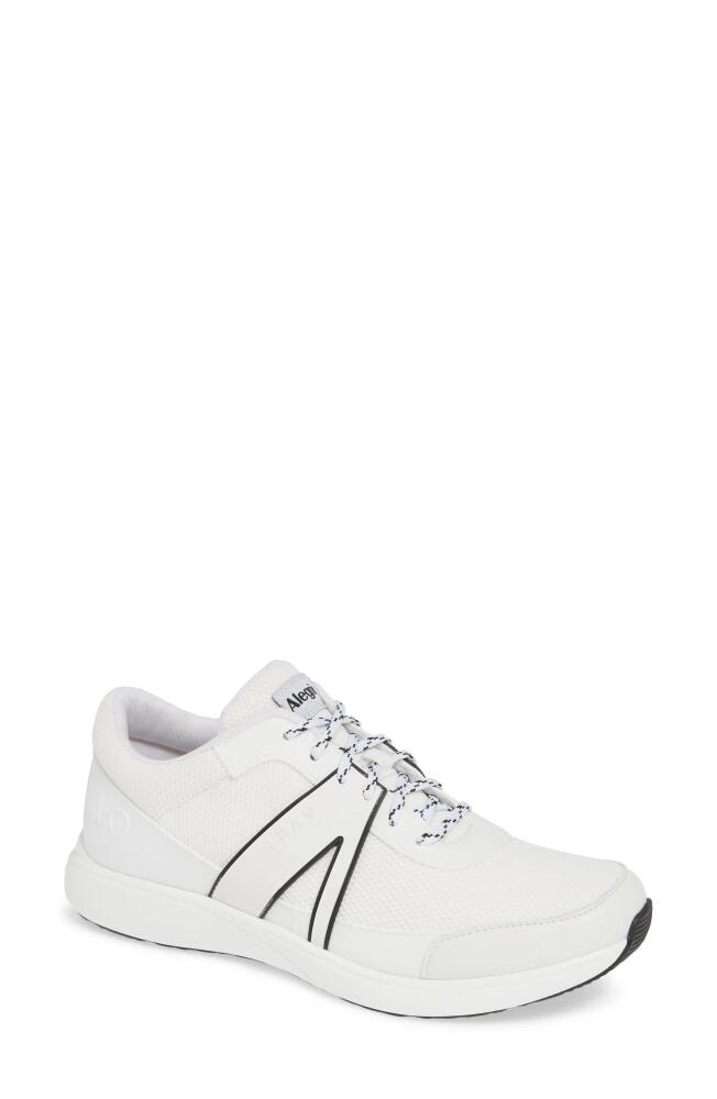 TRAQ by Alegria Qarma Sneaker in White Leather Cover