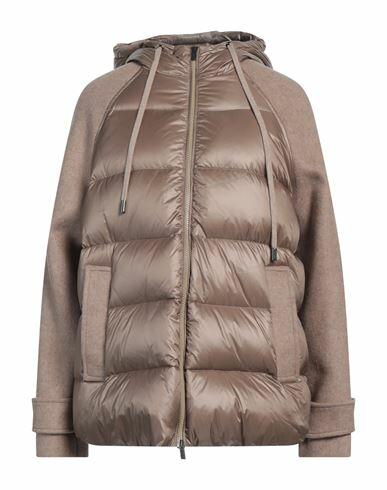 Peserico Easy Woman Puffer Beige Nylon, Wool, Viscose, Polyamide, Cashmere Cover