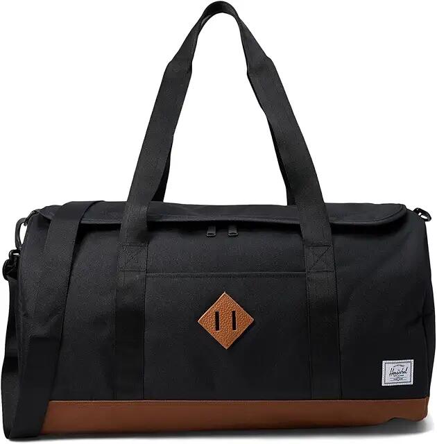 Herschel Supply Co. Heritage Duffel (Black/Saddle Brown) Bags Cover