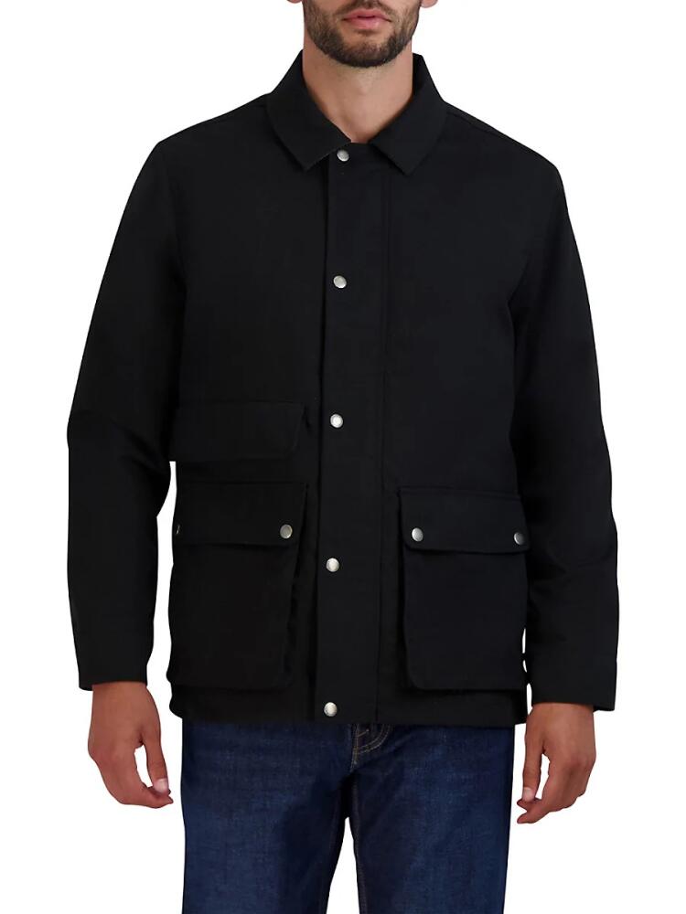 Cole Haan Men's Waxed Rain Jacket - Black Cover