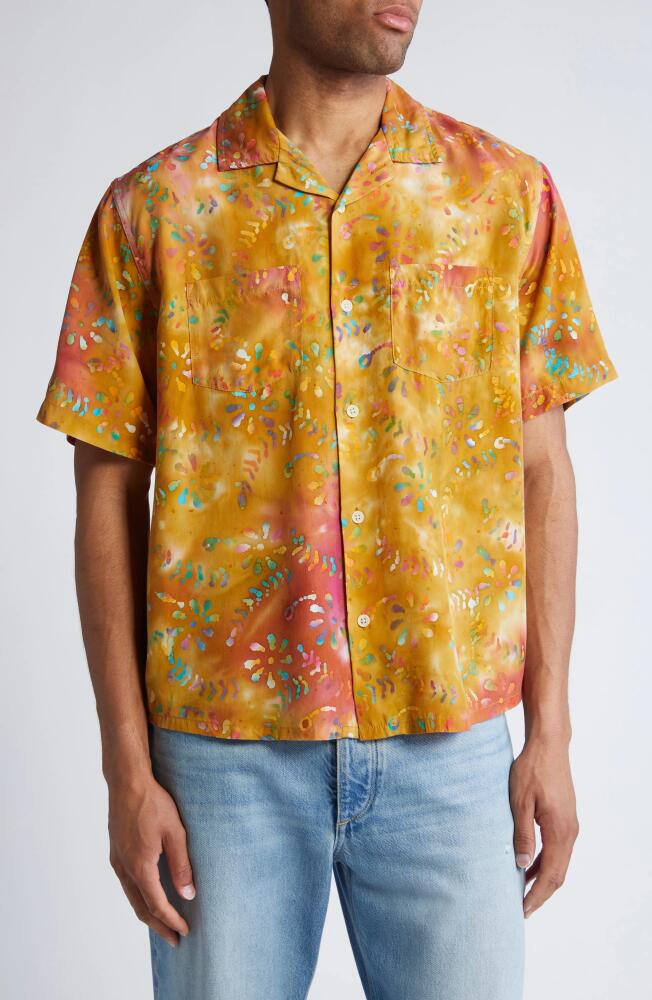 Corridor Tiger Lily Floral Camp Shirt in Orange Cover