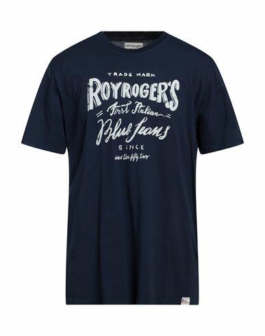 Roÿ Roger's Man T-shirt Navy blue Cotton Cover