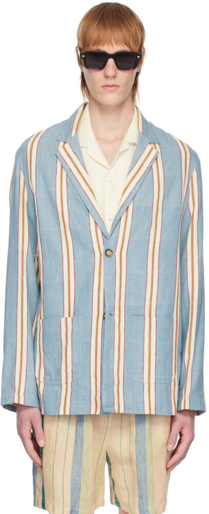 HARAGO Blue Striped Blazer Cover