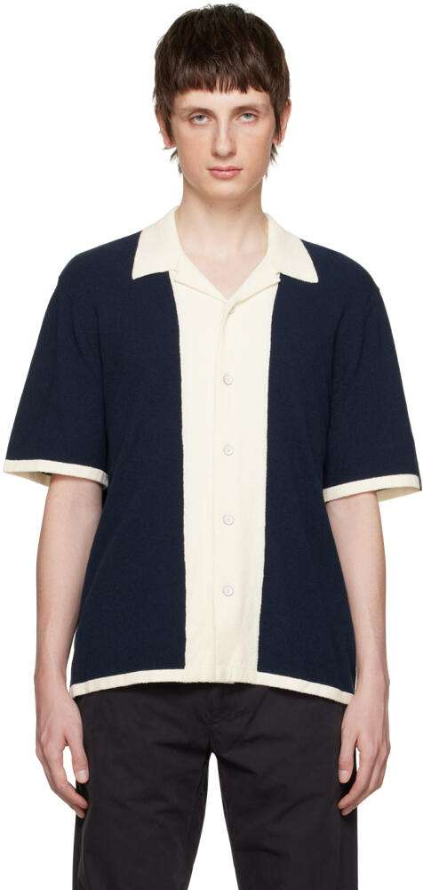 rag & bone Blue & White Avery Shirt Cover