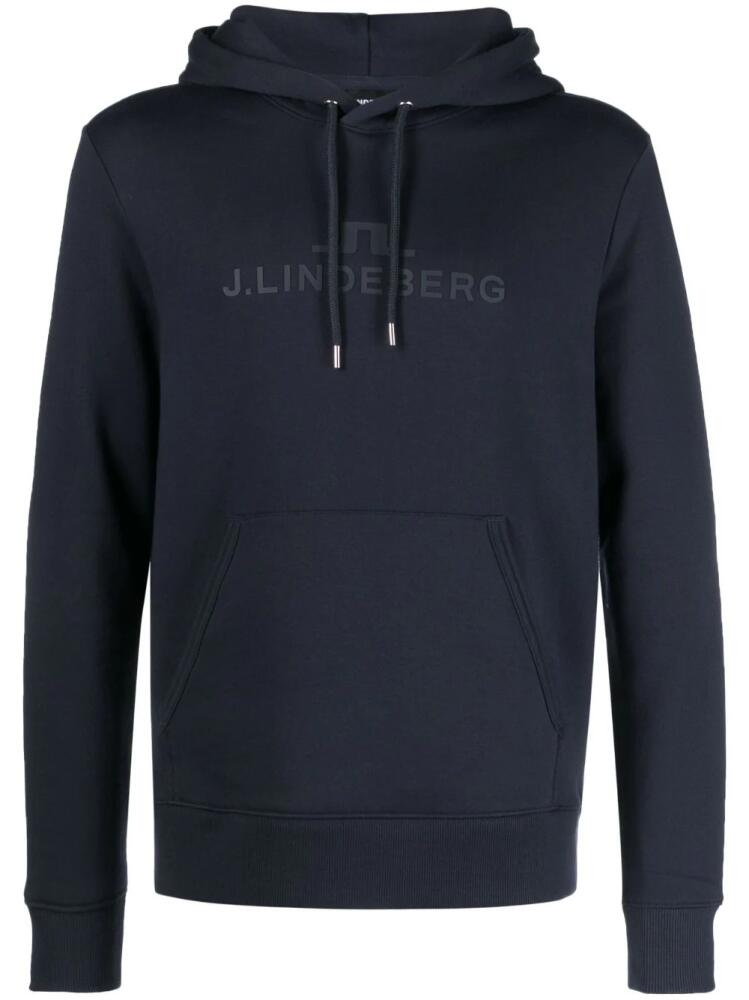 J.Lindeberg Alpha logo-print hoodie - Blue Cover