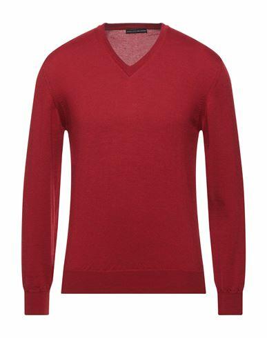 Alessandro Dell'acqua Man Sweater Red Merino Wool Cover