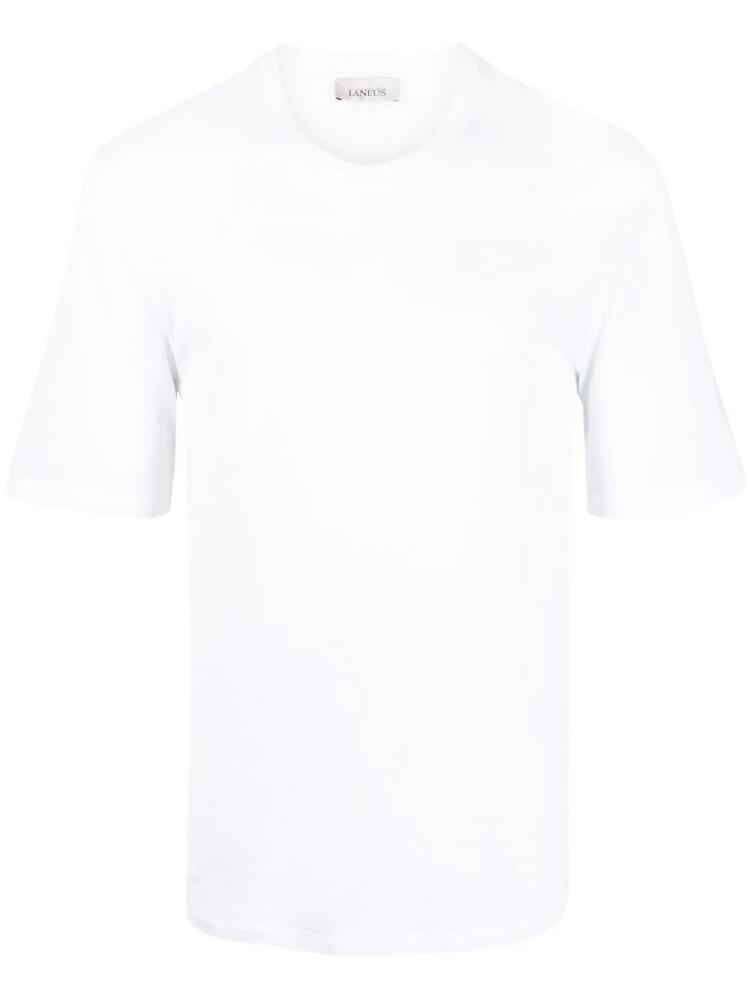 Laneus round neck cotton T-shirt - White Cover