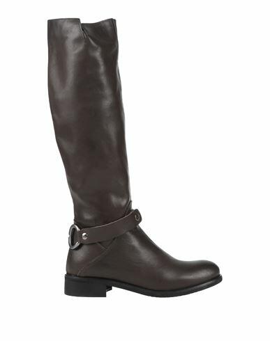 Divine Follie Woman Boot Dark brown Soft Leather Cover