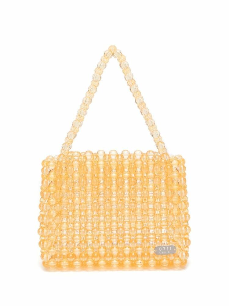 0711 faceted-bead design tote bag - Orange Cover