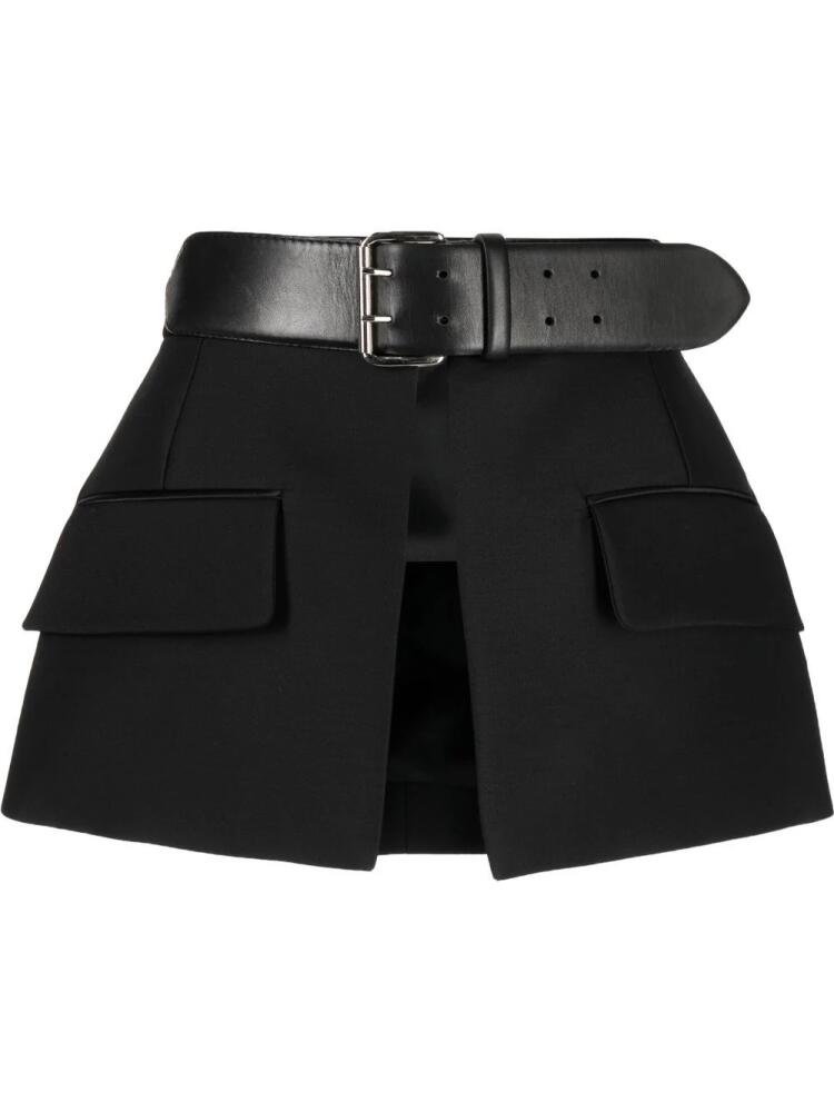 Dice Kayek High-waisted peplum belt skirt - Black Cover